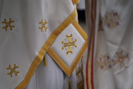 HATAY, TURKIYE - FEBRUARY 06, 2025: Commemoration Ceremony in Antakya Greek Ortodox Church for the second anniversary of the earthquakesのeditorial素材