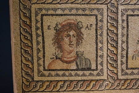 GAZIANTEP, TURKIYE - FEBRUARY 01, 2025: Mosaic in Zeugma Mosaic Museumのeditorial素材