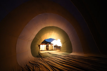 Hot Air Balloon in Cappadocia, Nevsehir City, Turkiyeの写真素材