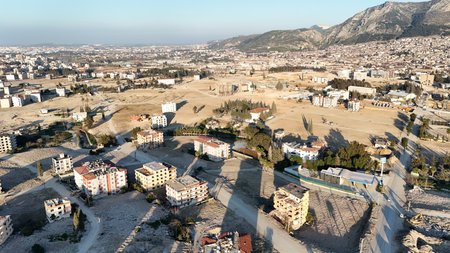 HATAY, TURKIYE - FEBRUARY 25, 2024: Cityscape of Antakya Town in Hatay Cityのeditorial素材