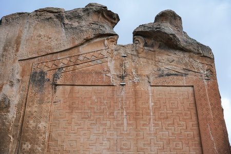 Midas Monument in Phrygian Valley, Eskisehir City, Turkiyeの写真素材