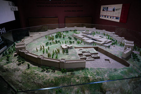 CORUM, TURKIYE - MARCH 29, 2025: Alacahoyuk model in Museum, Corumのeditorial素材