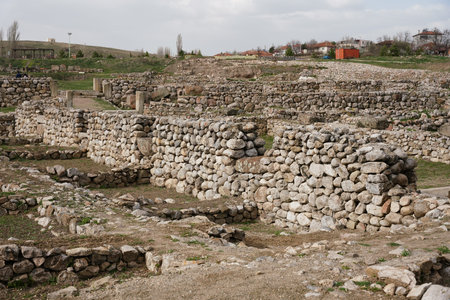 Alacahoyuk Ancient City in Corum City, Turkiyeの写真素材