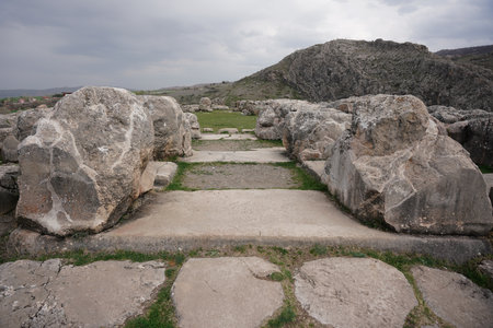 Hattusa Ancient City in Corum City, Turkiyeの写真素材
