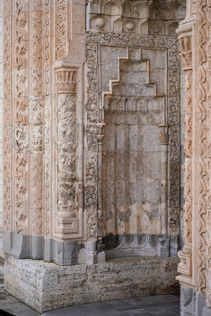 Esrefoglu Mosque in Beysehir Town, Konya City, Turkiyeの写真素材