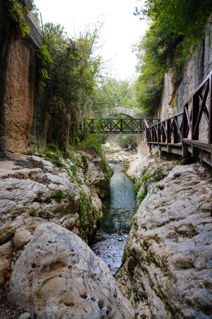 Vespasianus Titus Tunnel in Samandag, Hatay City, Turkiyeの写真素材