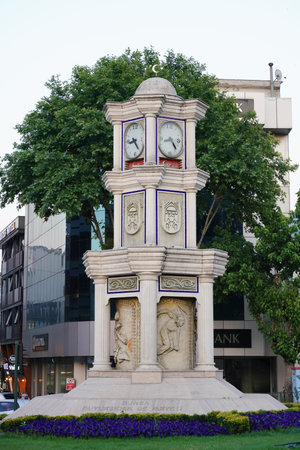 BURSA, TURKIYE - JUNE 05, 2025: Heykel Clock Tower in Bursa Cityのeditorial素材