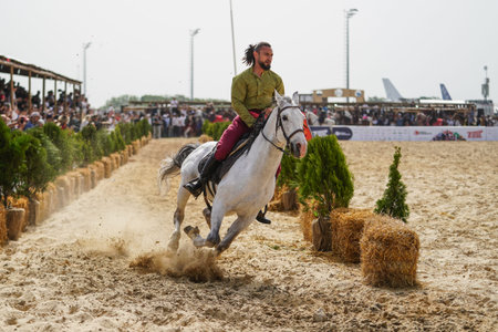 ISTANBUL, TURKIYE - MAY 24, 2025: Riding Show during Etnospor Culture Festivalのeditorial素材