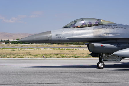 KONYA, TURKIYE - JULY 02, 2025: US Air Force General Dynamics F-16C Fighting Falcon (1C-118)...