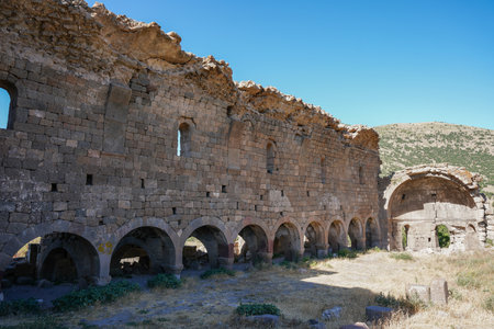 Ruins of a Church in Madensehri Village, Karaman, Konya City, Turkiyeの写真素材