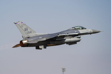 KONYA, TURKIYE - JULY 02, 2025: US Air Force General Dynamics F-16C Fighting Falcon (1C-143)...
