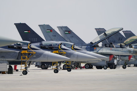 KONYA, TURKIYE - JULY 02, 2025: Fighter Aircrafts in Konya Airport during Anatolian Eagle Air Force...