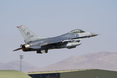 KONYA, TURKIYE - JULY 02, 2025: US Air Force General Dynamics F-16C Fighting Falcon (1C-123)...