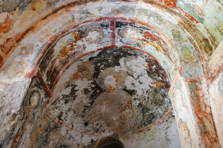 KAYSERI, TURKIYE - AUGUST 09, 2025: Kubbeli Domed Church in Soganli Valleyのeditorial素材