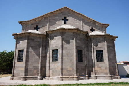 St. Theodoros Trion Church in Derinkuyu, Nevsehir City, Turkiyeの写真素材