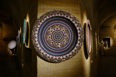 NEVSEHIR, TURKIYE - AUGUST 08, 2025: Turkish Ceramics in Guray Museum in Avanos Townのeditorial素材