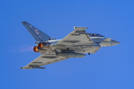 ESKISEHIR, TURKIYE - SEPTEMBER 21, 2025: United Kingdom Royal Air Force Eurofighter Typhoon FGR4...