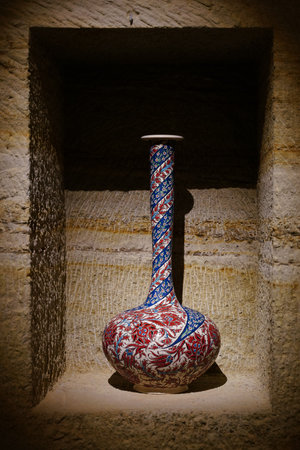 NEVSEHIR, TURKIYE - AUGUST 08, 2025: Turkish Ceramics in Guray Museum in Avanos Townのeditorial素材