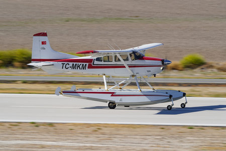 ESKISEHIR, TURKIYE - SEPTEMBER 20, 2025: Cessna 185 Skywagon (18502710) display in Sivrihisar SHG...