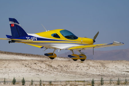ESKISEHIR, TURKIYE - SEPTEMBER 21, 2025: BRM Aero Bristell TDO (120) displayed at Sivrihisar SHG...
