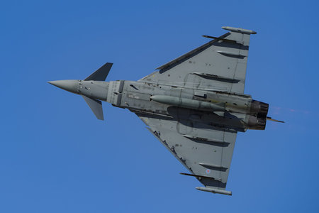 ESKISEHIR, TURKIYE - SEPTEMBER 20, 2025: United Kingdom Royal Air Force Eurofighter Typhoon FGR4...