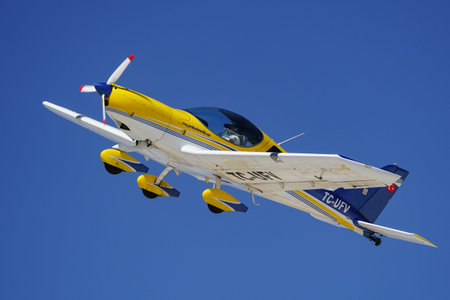 ESKISEHIR, TURKIYE - SEPTEMBER 21, 2025: BRM Aero Bristell TDO (120) displayed at Sivrihisar SHG...