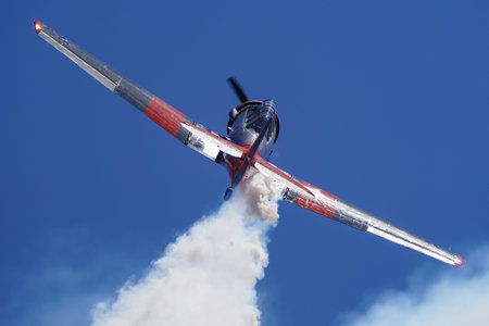 ESKISEHIR, TURKIYE - SEPTEMBER 21, 2025: North American AT-6G Texan (SA079) display in Sivrihisar...