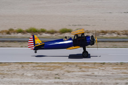 ESKISEHIR, TURKIYE - SEPTEMBER 20, 2025: M.S.O Air and Space Museum Boeing A75N1 Stearman (75-863)...