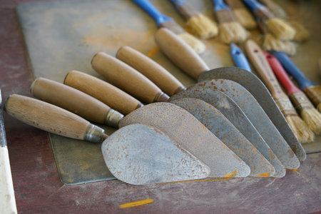Excavation tool in an Archeology siteの写真素材
