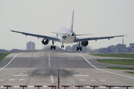 ISTANBUL, TURKIYE - FEBRUARY 15, 2026: Azerbaijan Airlines Airbus A319-111 (2588) landing to...