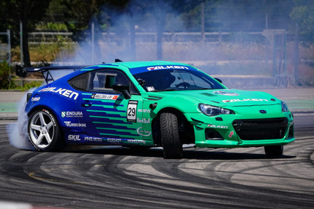ISTANBUL, TURKIYE - JUNE 21, 2026: Drift car performance during Turkish Drift Championships.
