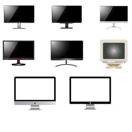 isolated Monitorsのイラスト素材