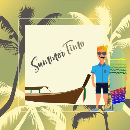 Summertime avatarのイラスト素材