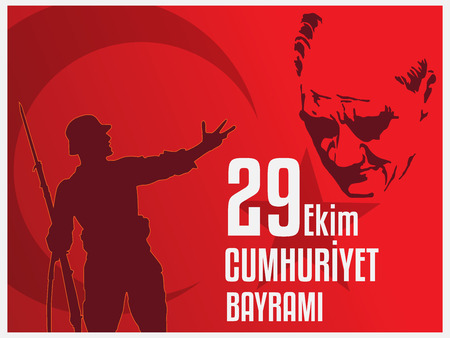 29th October National Republic Day of Turkey, Celebration Graphic Designのイラスト素材