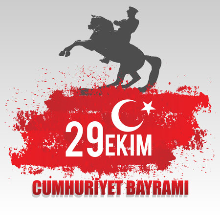 29th October National Republic Day of Turkey, Celebration Graphic Designのイラスト素材