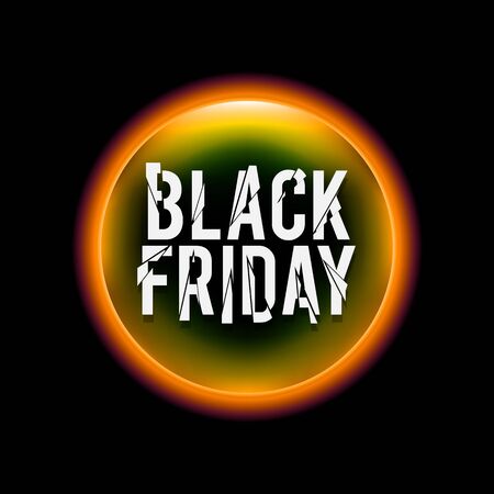Black Friday sale inscription design template. Black Friday banner. Vector illustrationのイラスト素材