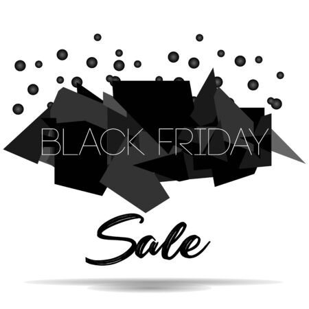 Black Friday sale inscription design template. Black Friday banner. Vector illustrationのイラスト素材