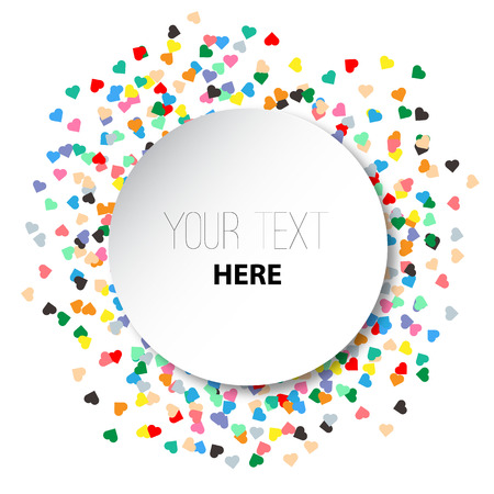 Paper circle heart backgroundのイラスト素材