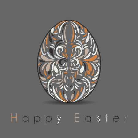Easter egg with coloring tissue. Happy Easter day abstract. vector illustration.のイラスト素材