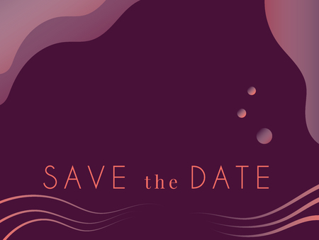 Save the date modern wedding invitation card. Luxury colors and modern typography.vector illustration. EPS 10のイラスト素材