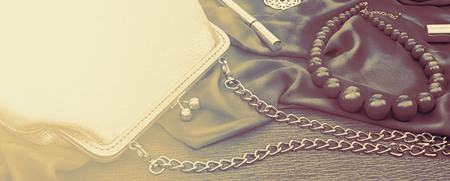 Banner set of womens accessories.の写真素材
