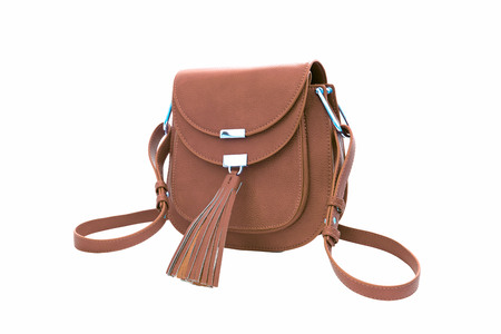 Beautiful womens handbag isolated on a white background.の写真素材