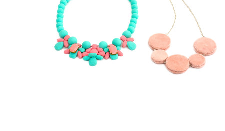 Necklace. Jewelry women's. A set of female ornaments.の写真素材