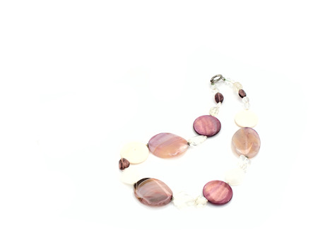 Decoration on the neck for a young woman. White backgroundの写真素材