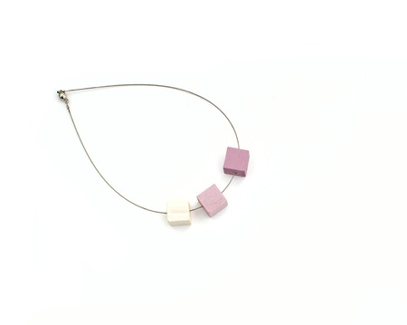 Decoration on the neck for a young woman. White backgroundの写真素材