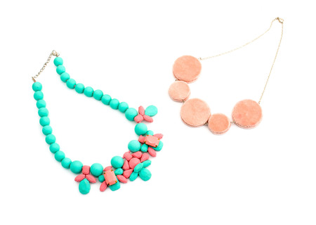 Necklace. Jewelry women's. A set of female ornaments. Fashion jewelryの写真素材