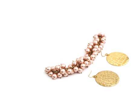 Necklace. Jewelry women's. A set of female ornaments. Fashion jewelryの写真素材