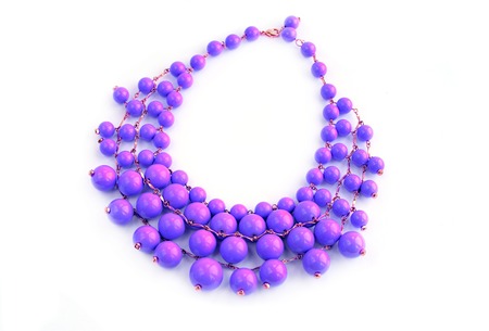 Fashionable necklace for young women. White backgroundの写真素材