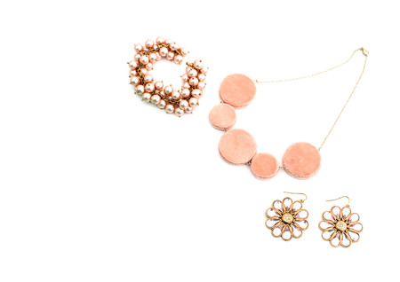 Necklace. Jewelry women's. A set of female ornaments.の写真素材