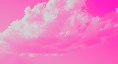 Defocus Banner Natural natural background pink sky and clouds. Blurred watercolor effect. Fantasy background surrealismの写真素材
